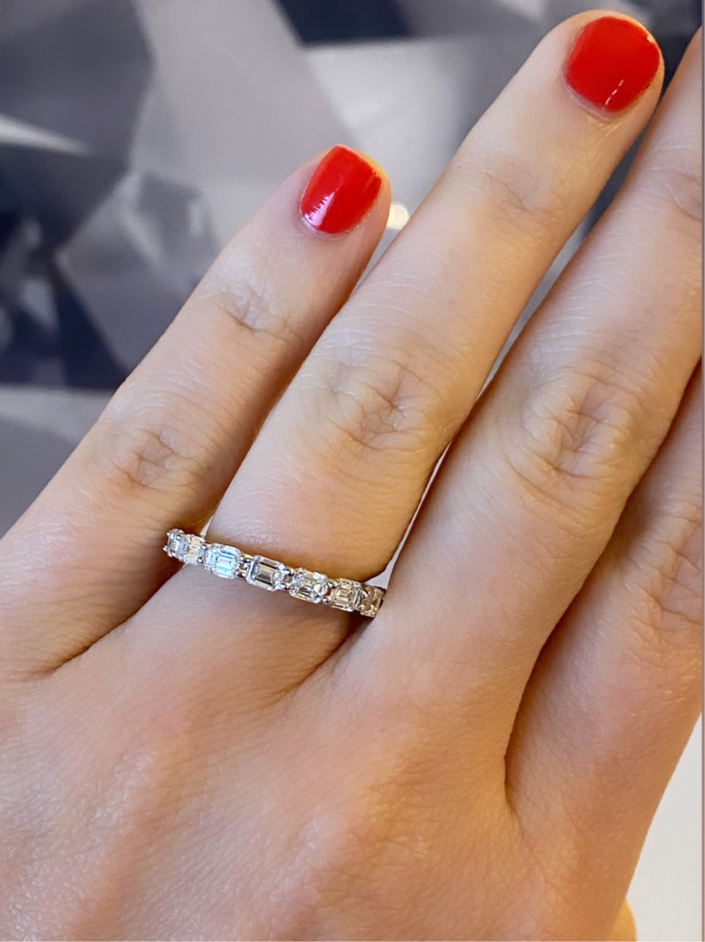 Horizontal Emerald Ring