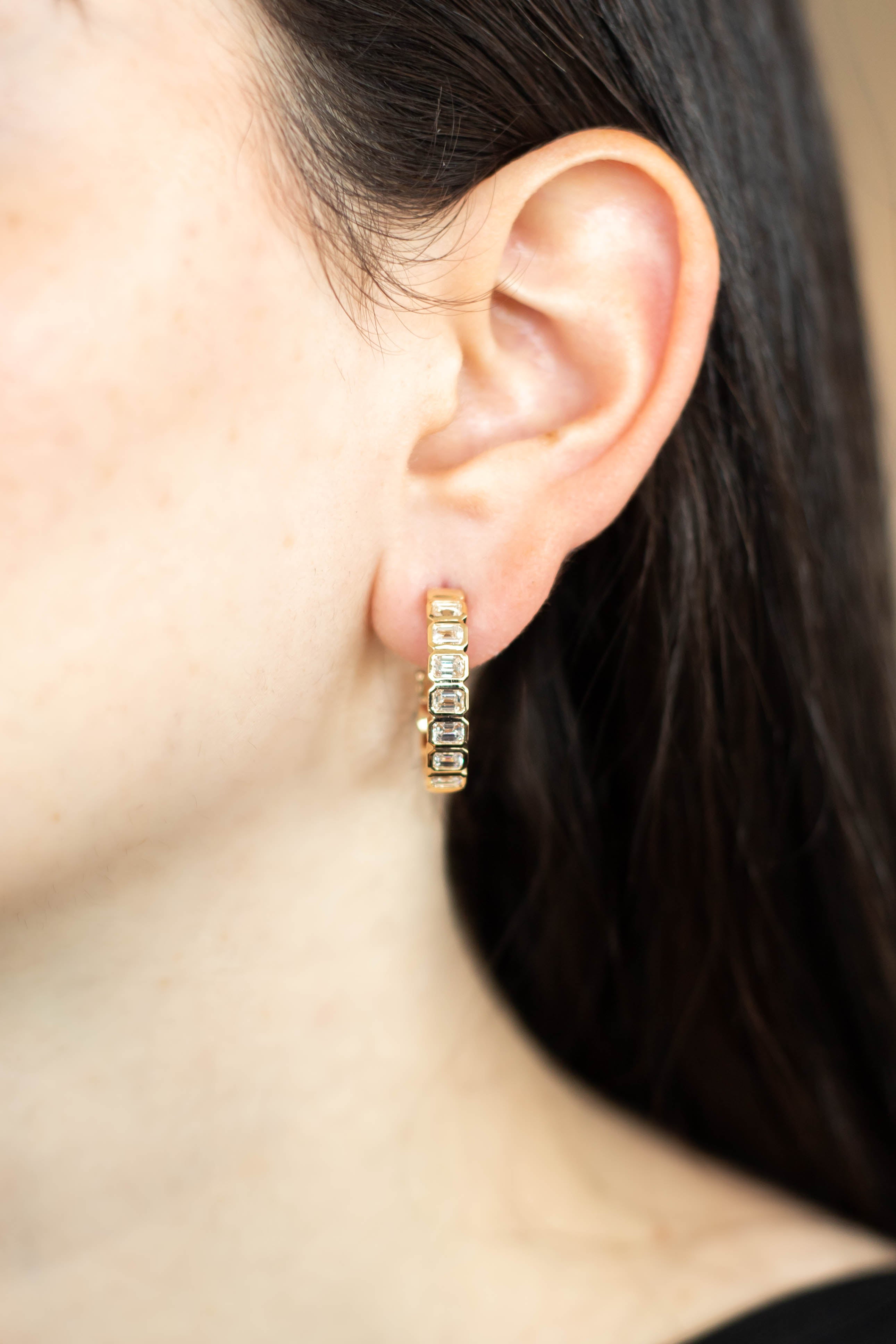 The Bezeled Eternity Hoops