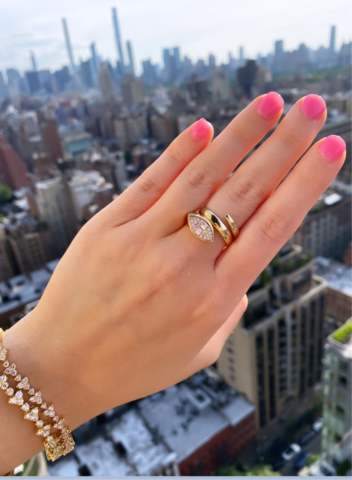 The Moon Spiral Ring