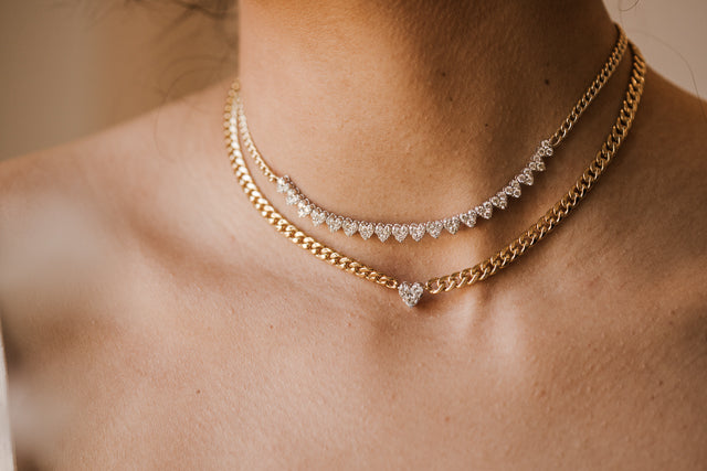 White Gold And Diamond Tennis Necklace Available For Immediate Sale At  Sotheby's