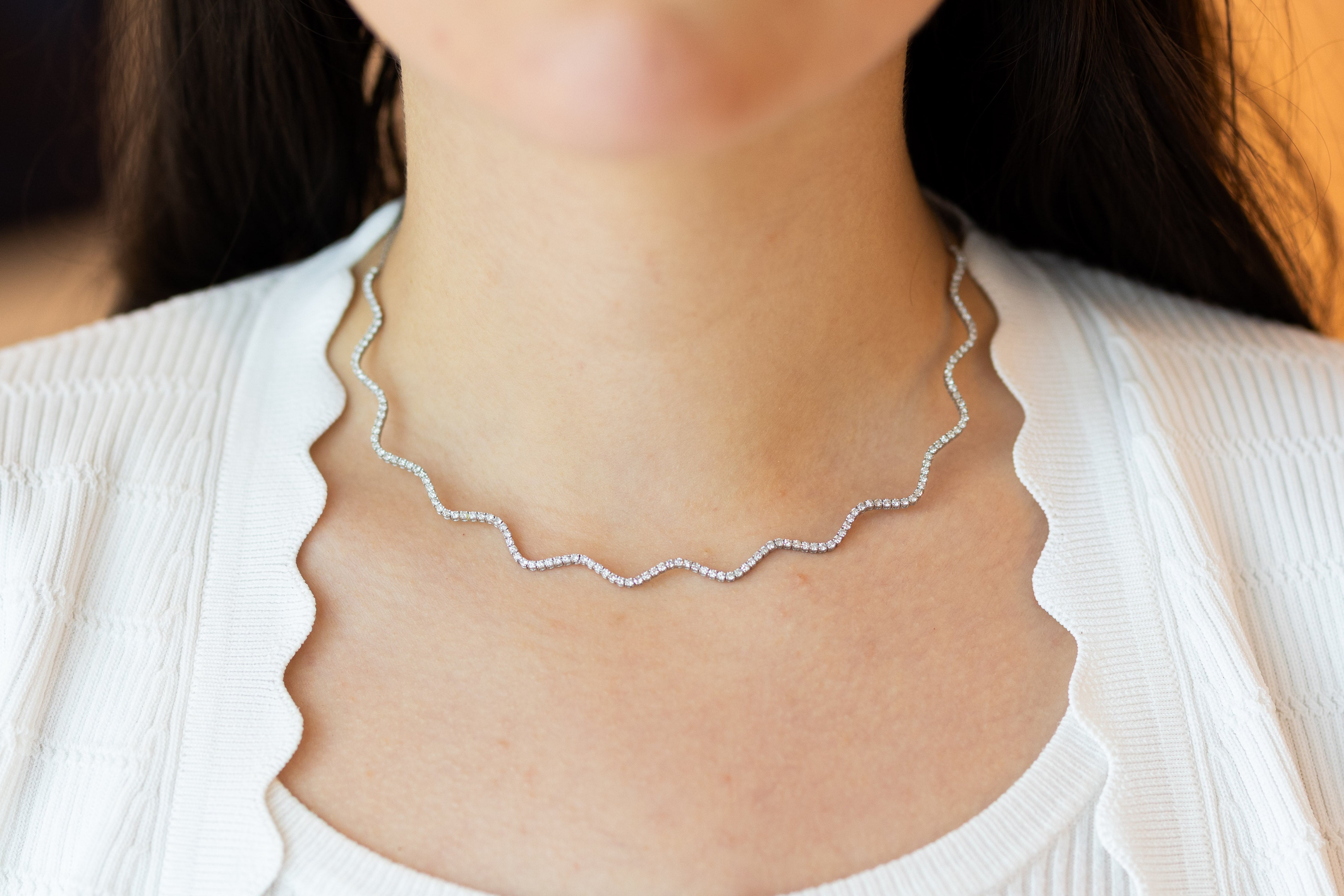 The Mini Wave Tennis Necklace