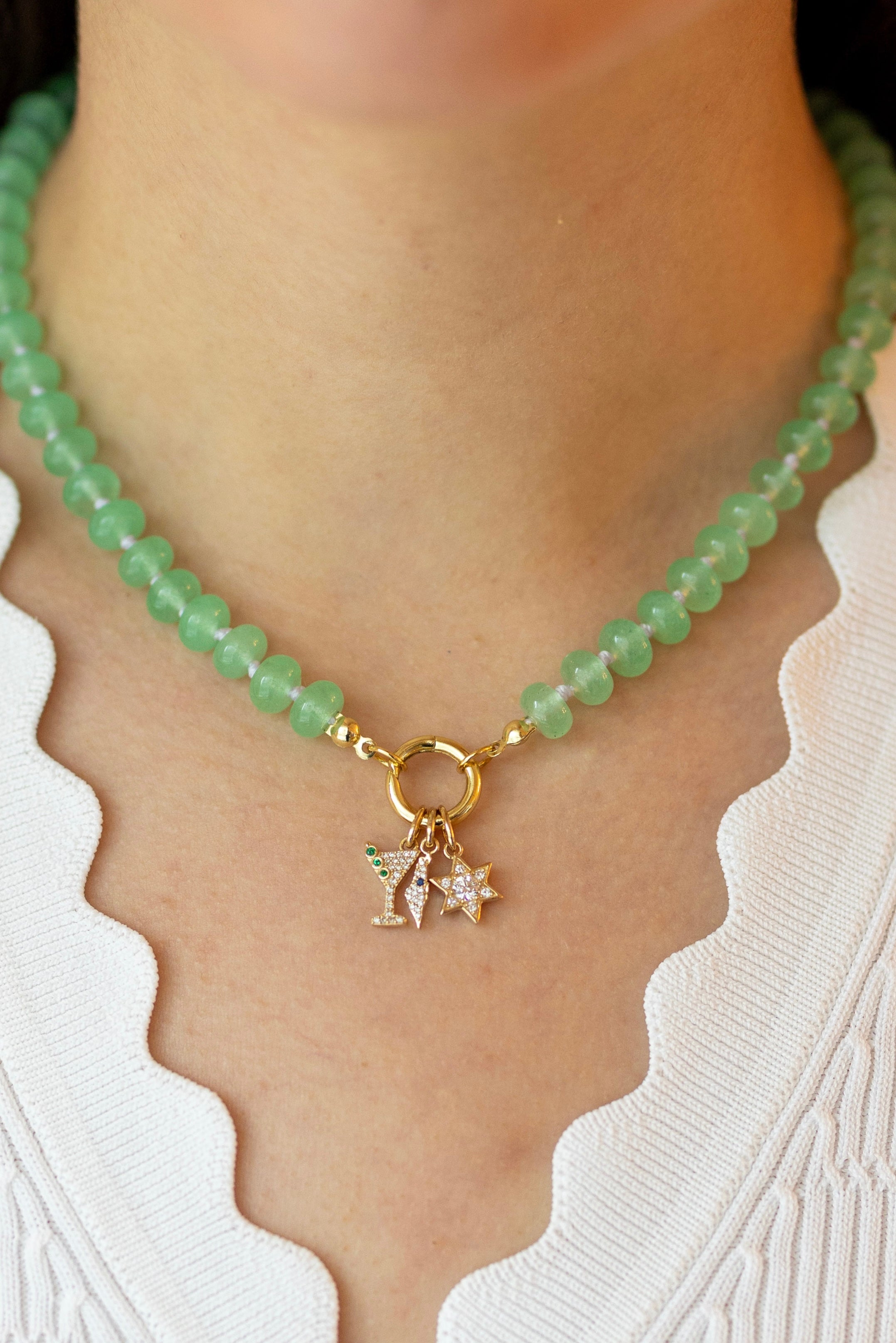 Build Your Own Mini Charm Necklace Chunky Gemstone Chain