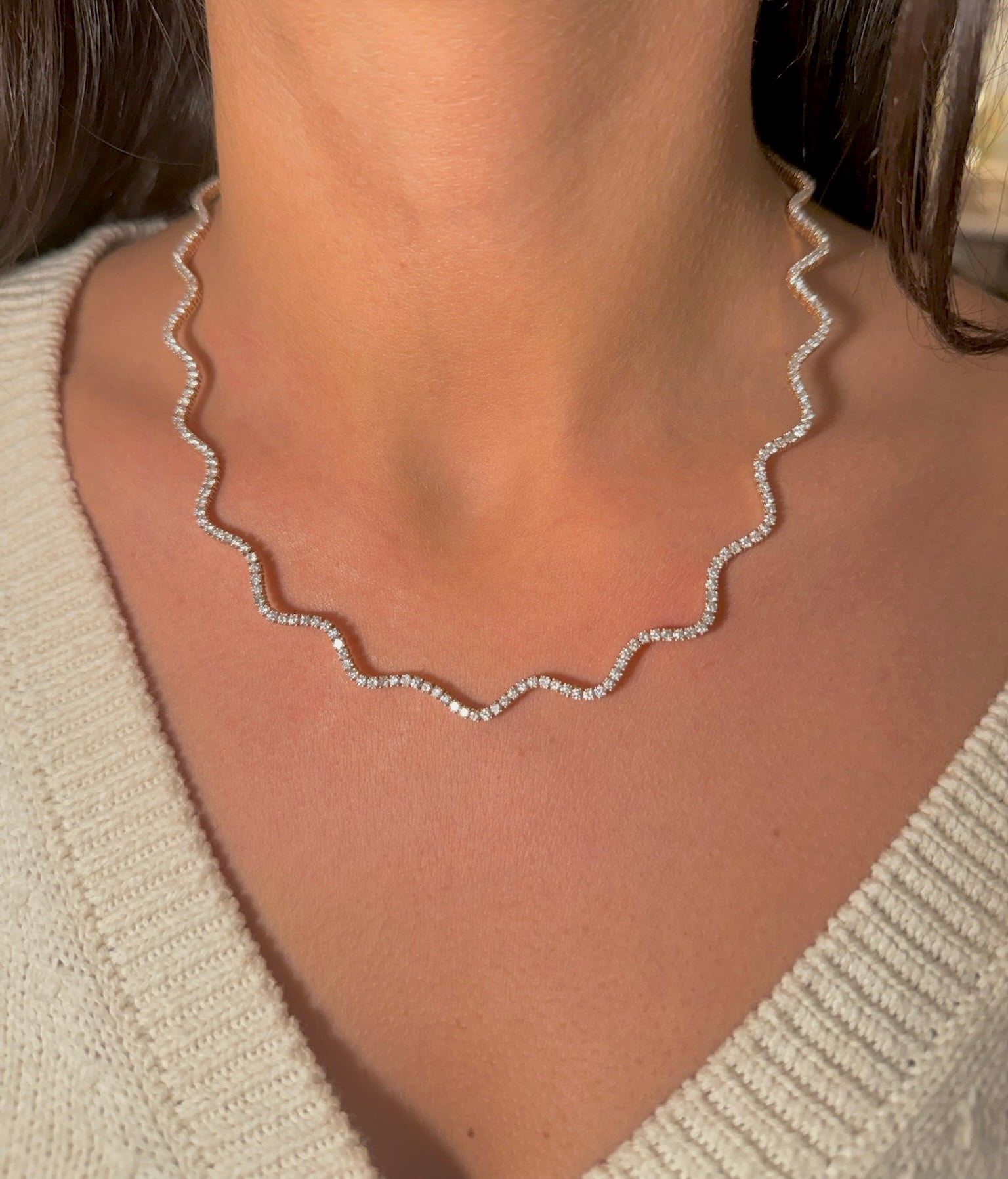 The Wave Tennis Necklace