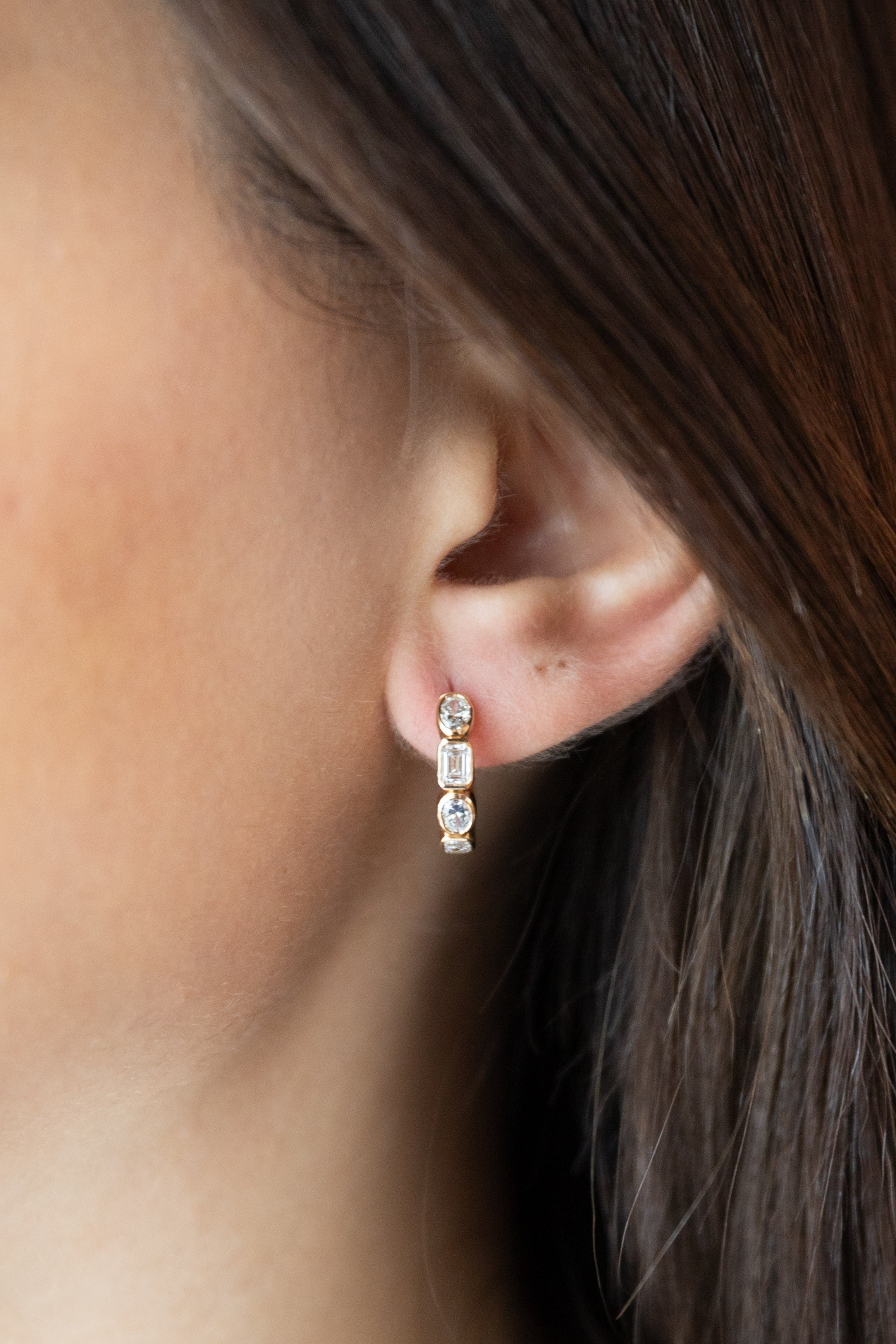 The Ray Oval and Emerald Hoops