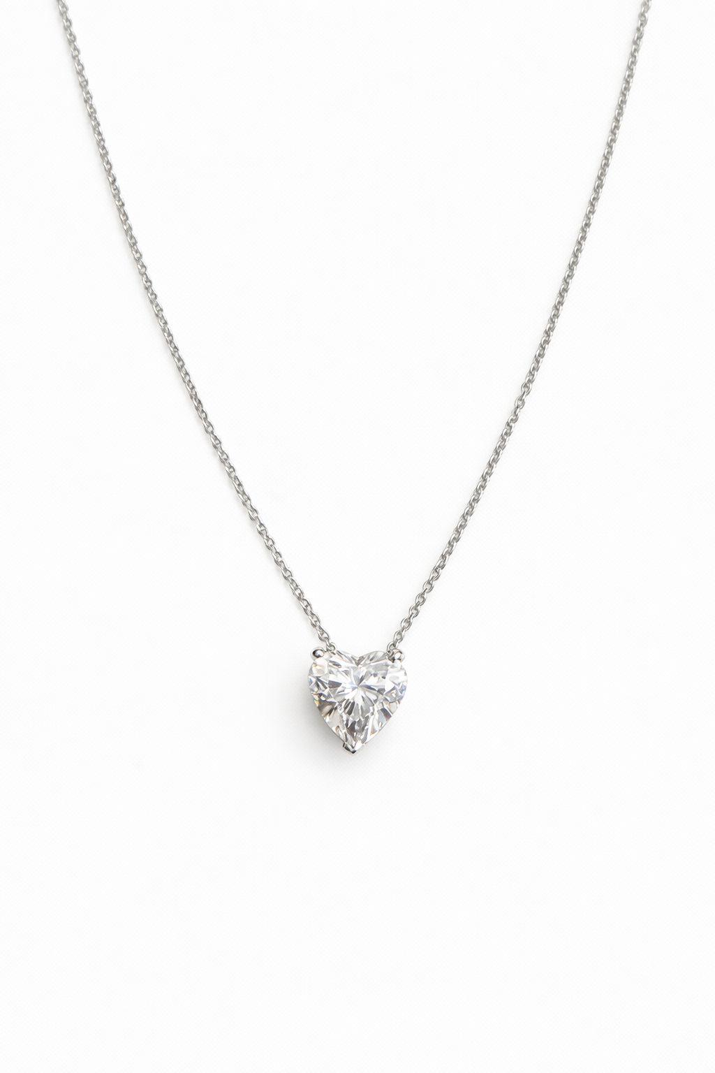 The Ray Solitaire Heart Necklace
