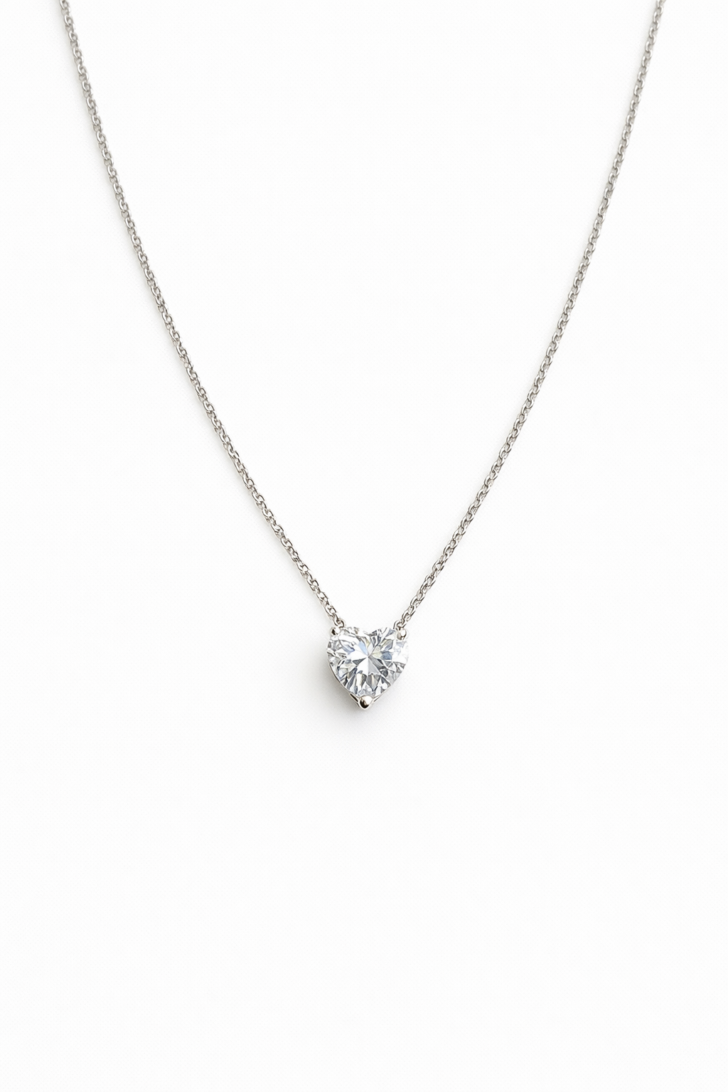 The Ray Solitaire Heart Necklace