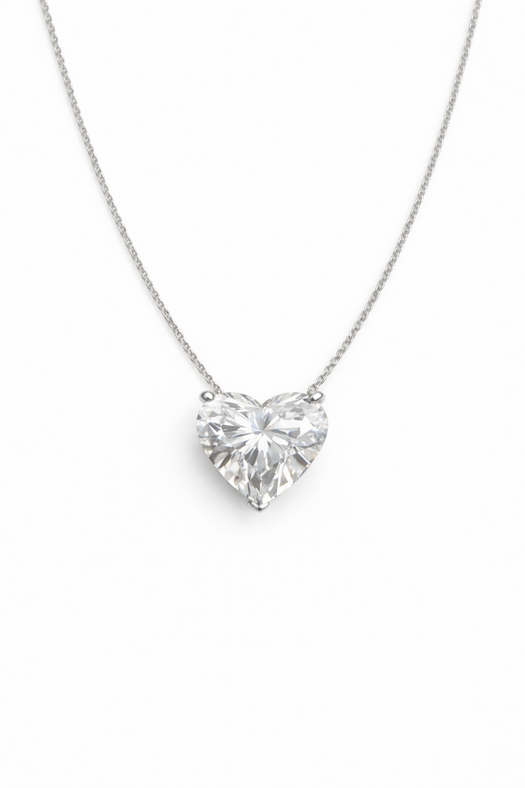 The Ray Solitaire Heart Necklace
