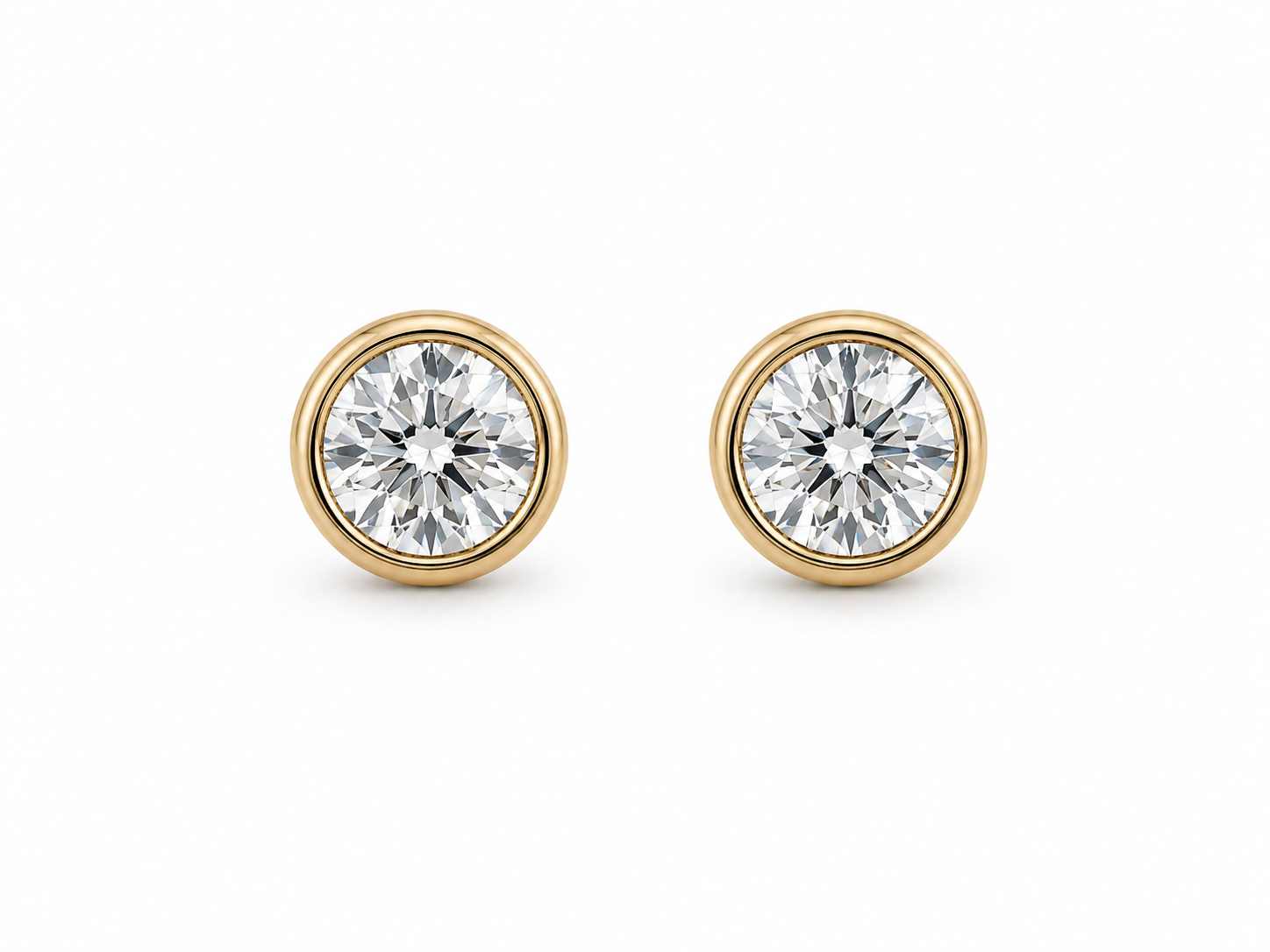 The Ray Round Bezeled Studs