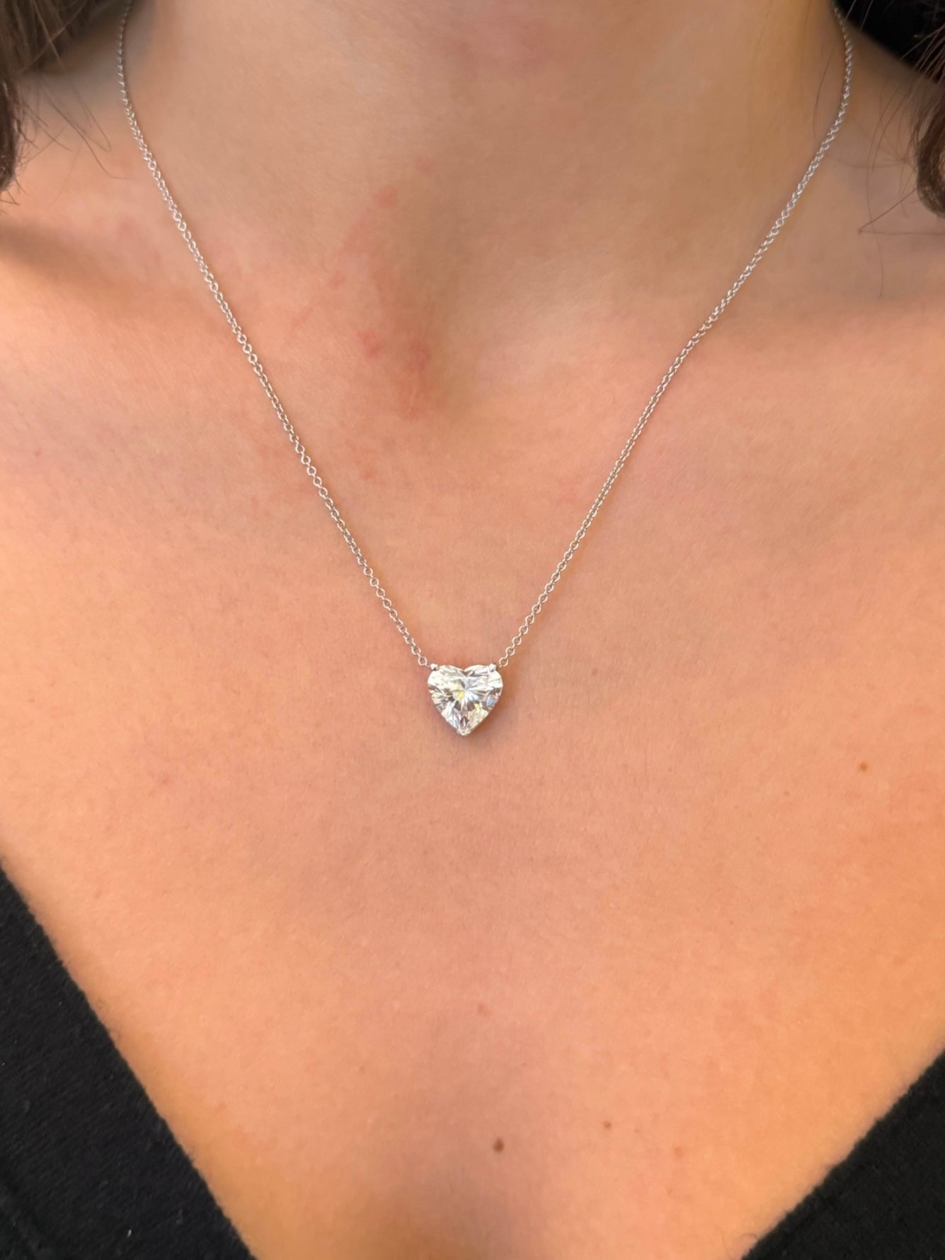 The Ray Solitaire Heart Necklace