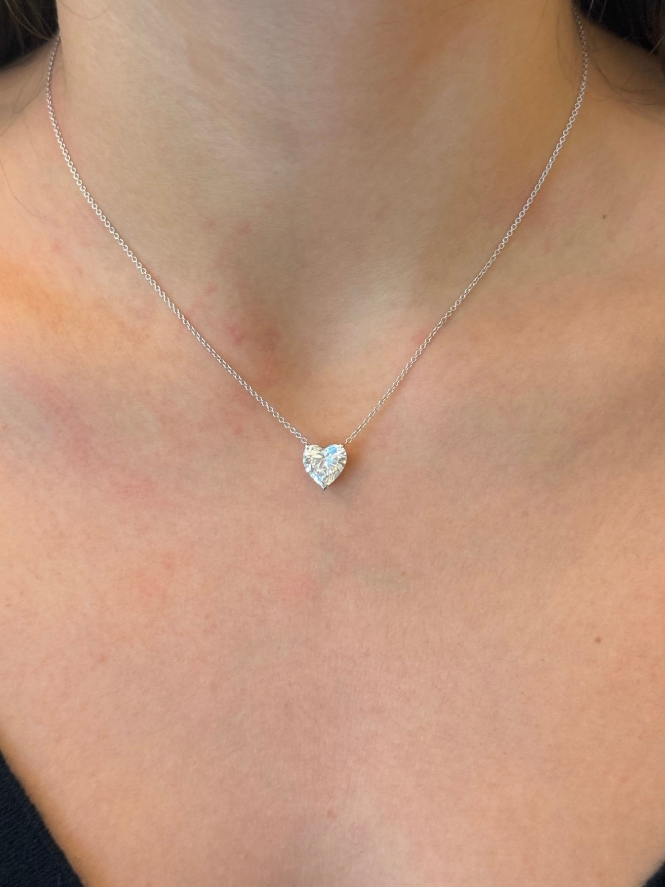 The Ray Solitaire Heart Necklace