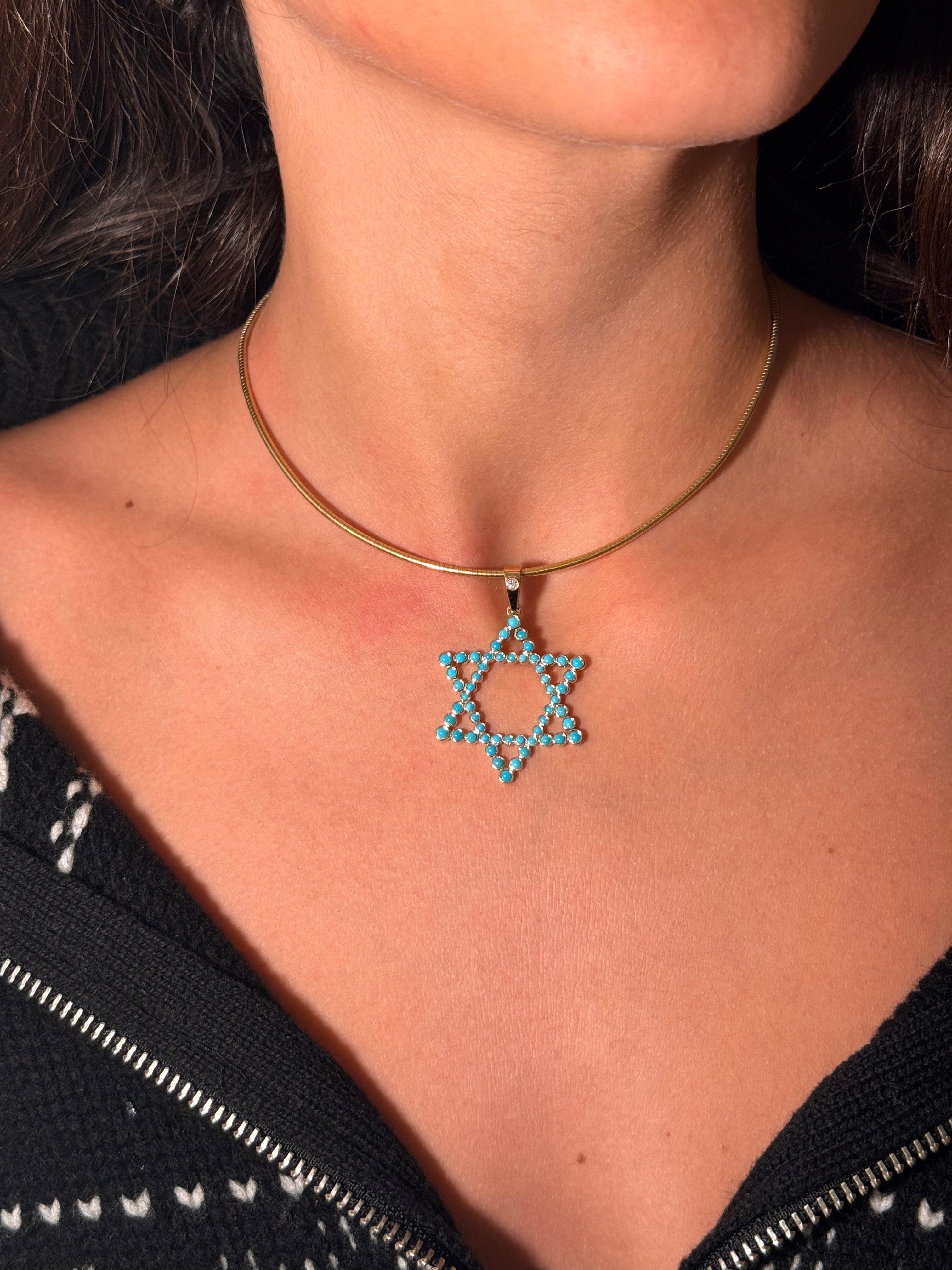 The Shoshanna Mazel Necklace on Gold Chain Options