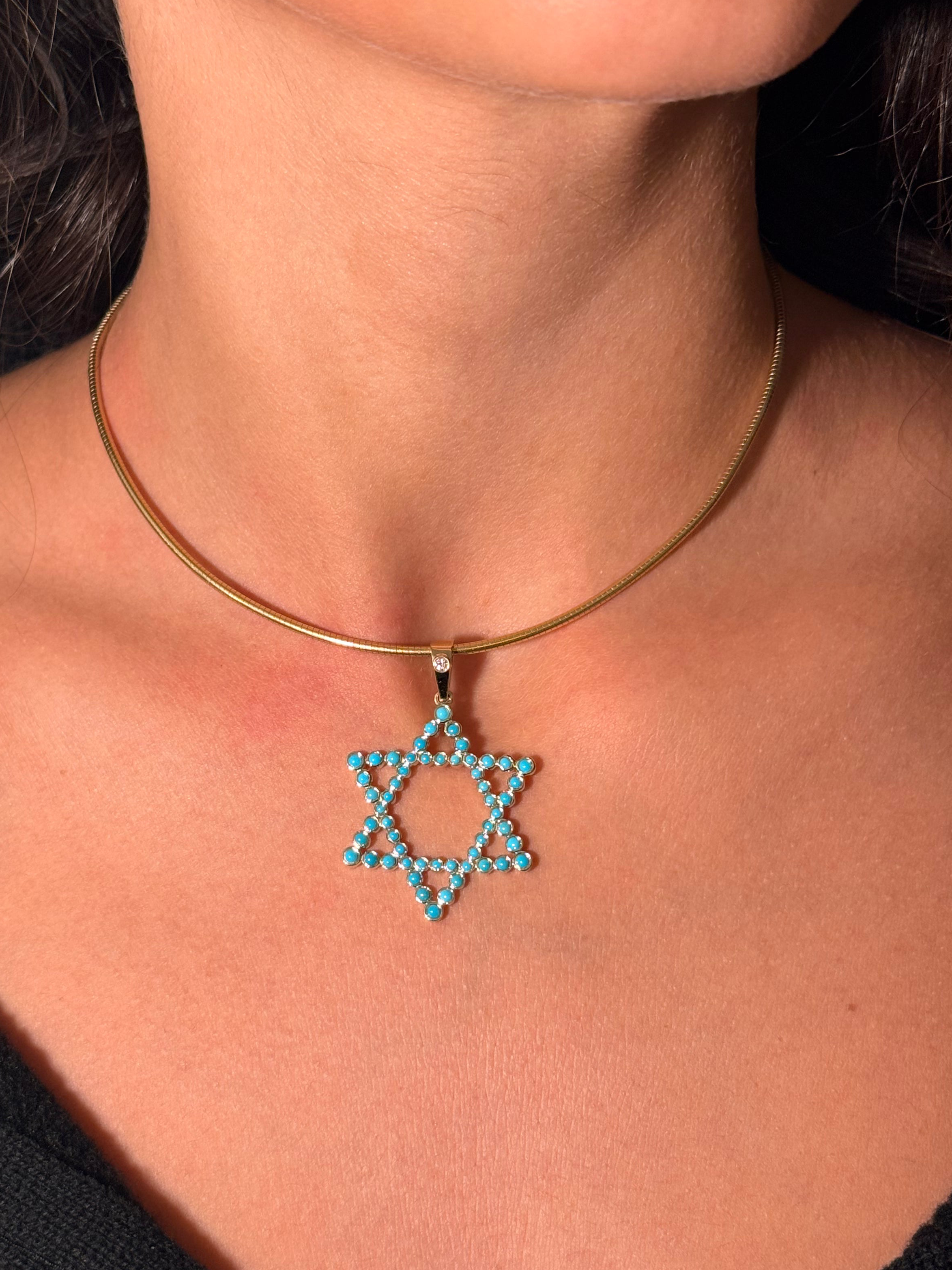 The Shoshanna Mazel Necklace on Gold Chain Options