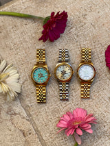 The Diamond Mazel Watch - Yellow Gold, Turquoise Dial