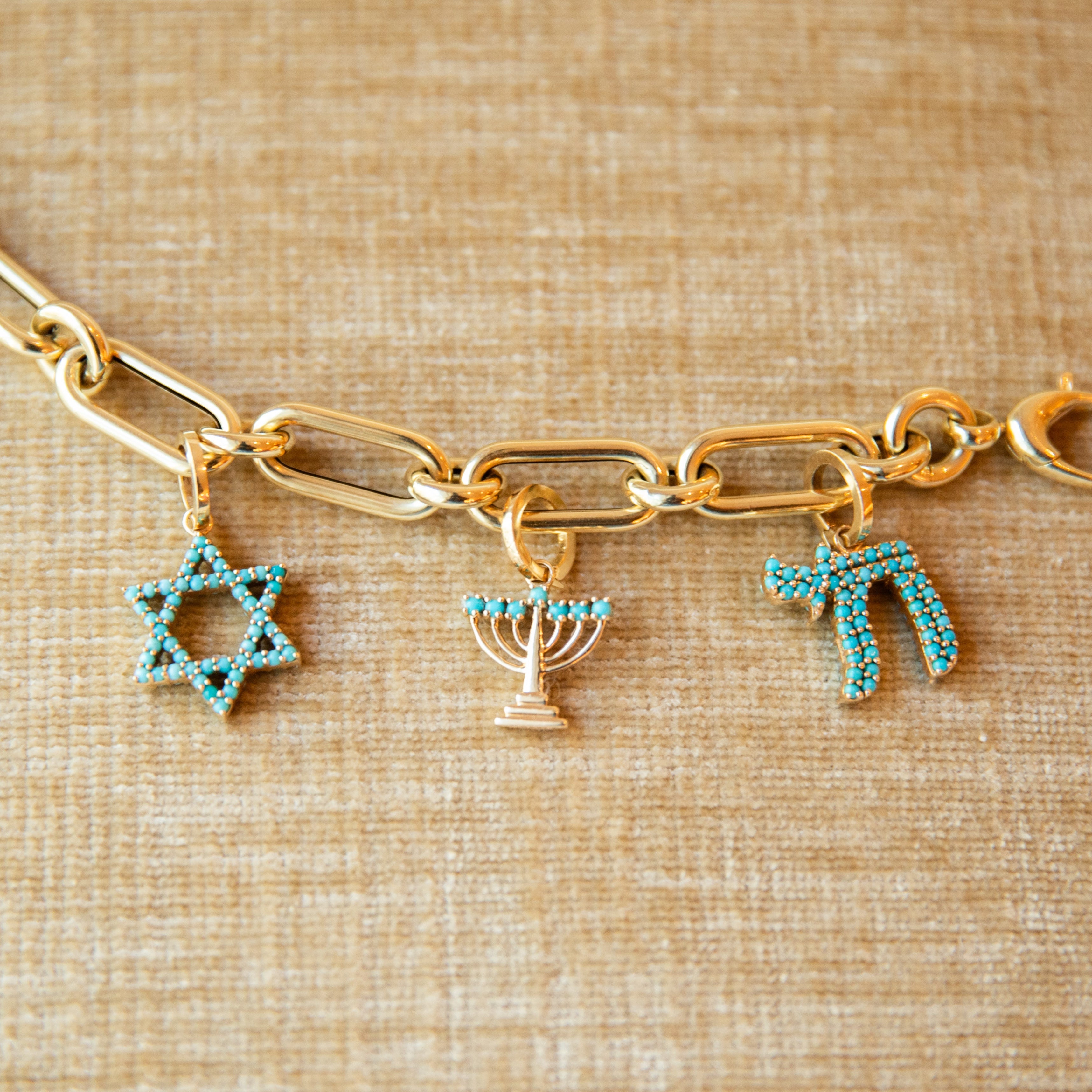 The Turquoise Mazel Charm Bracelet Bundle