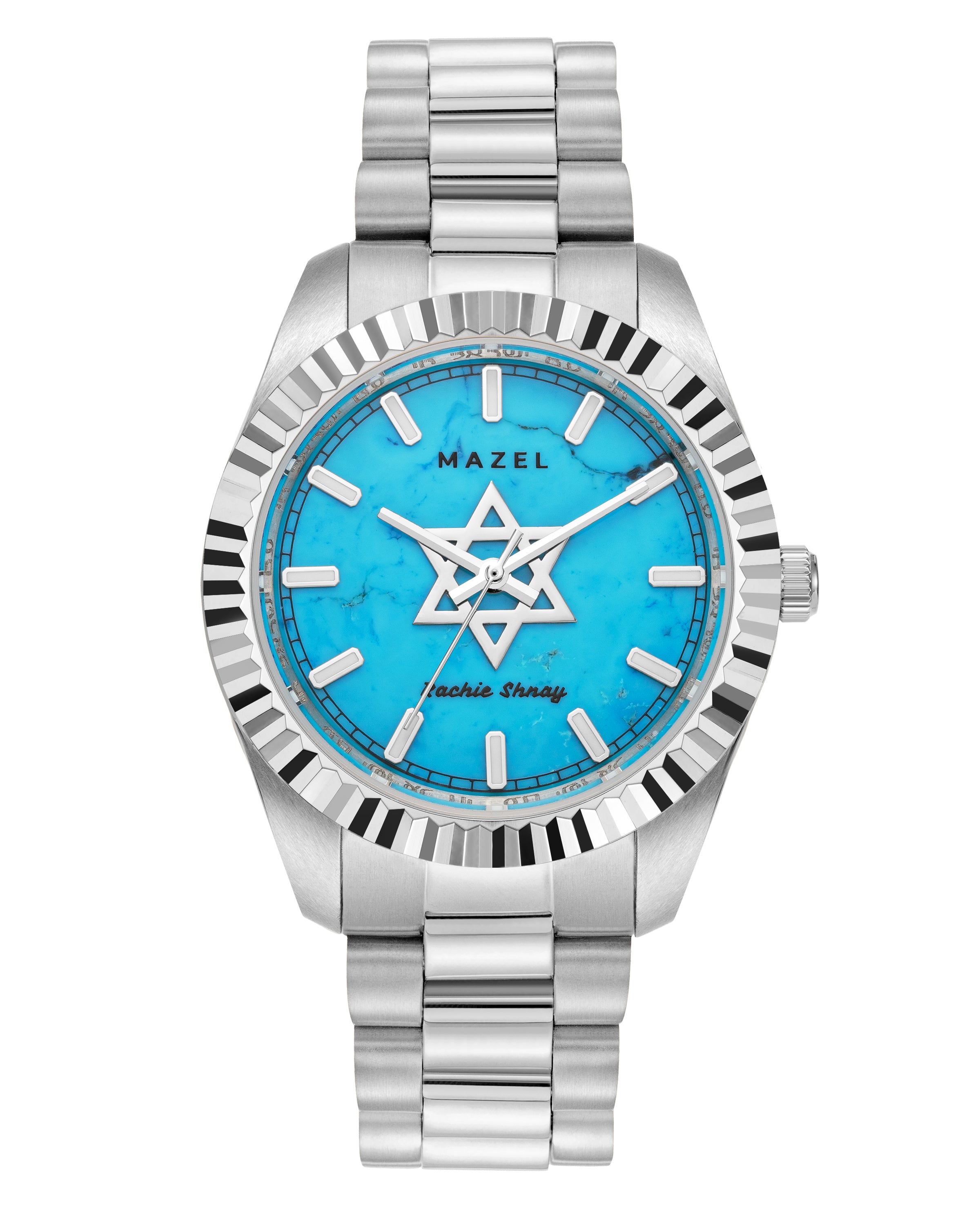 The Mazel Watch - Stainless Steel, Turquoise