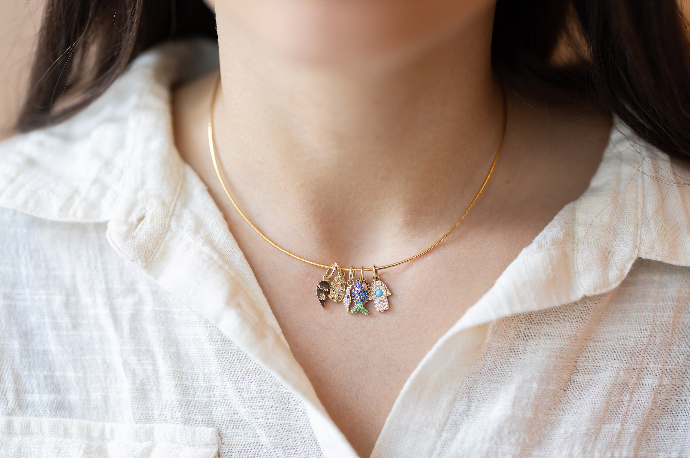 Build Your Own Mini Charm Necklace Gold Chain