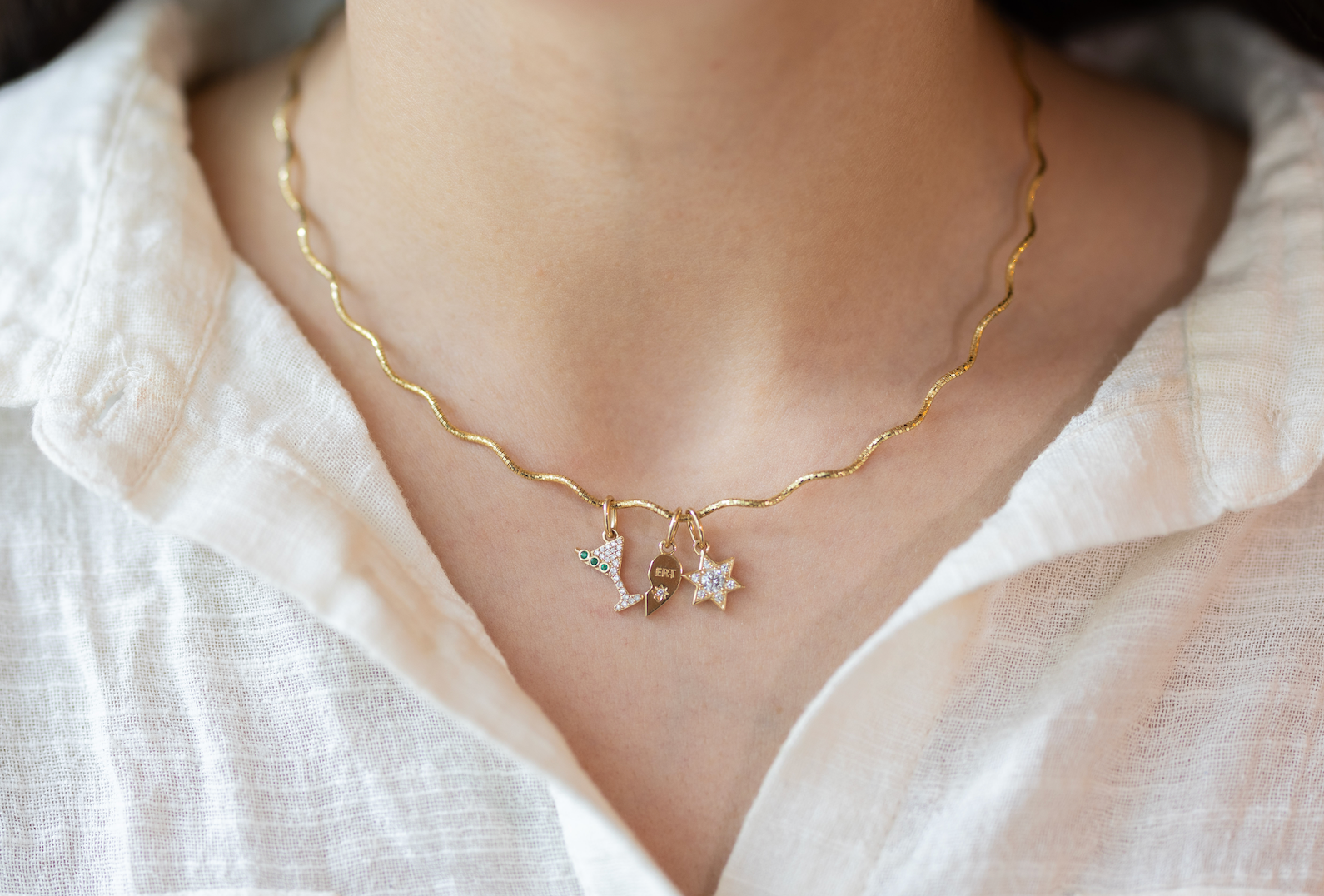 Build Your Own Mini Charm Necklace Gold Chain