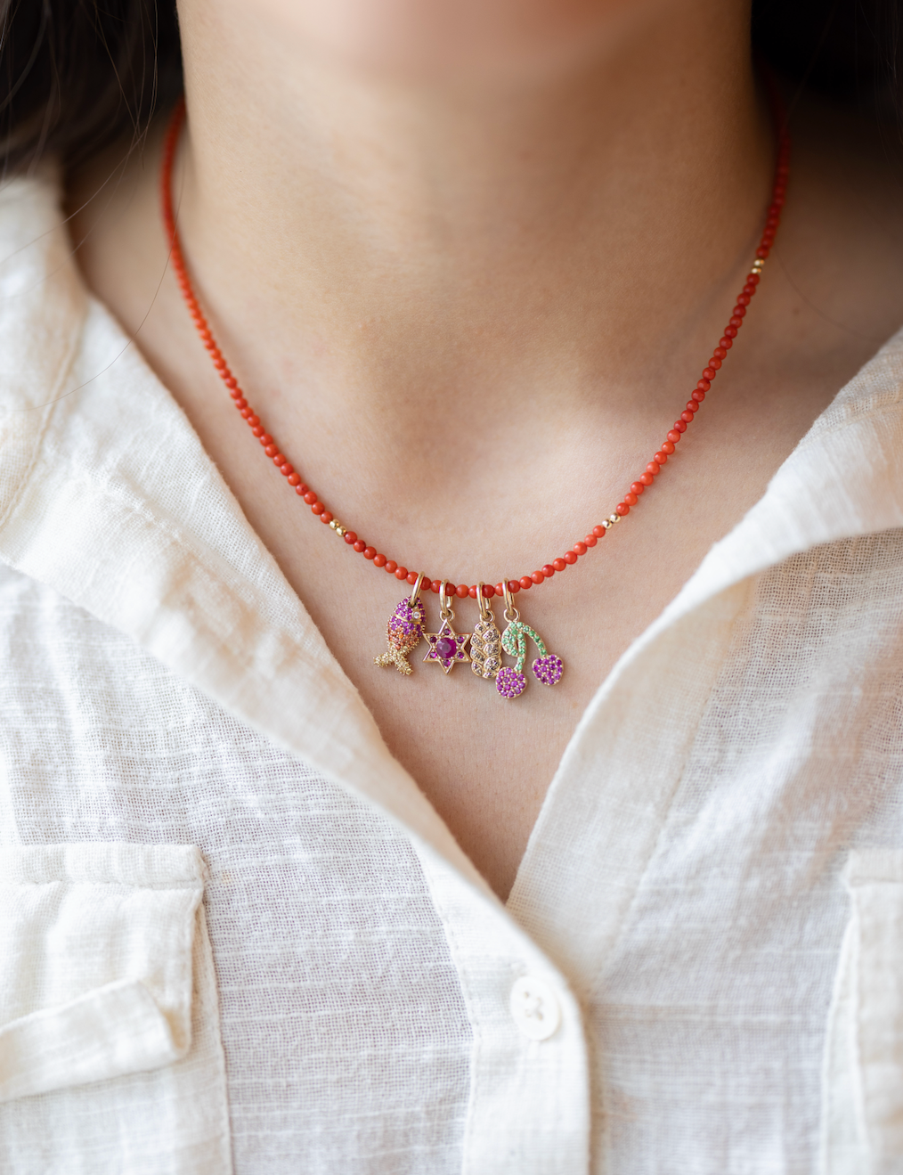 Build Your Own Mini Charm Necklace Gemstone Chain