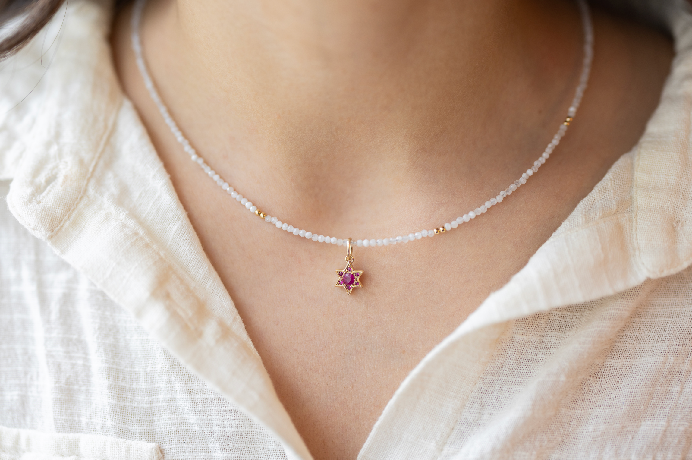 The Micro Mazel Ruby Charm