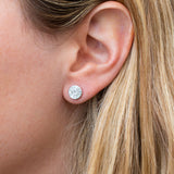 Bezeled Solitaire Stud Large