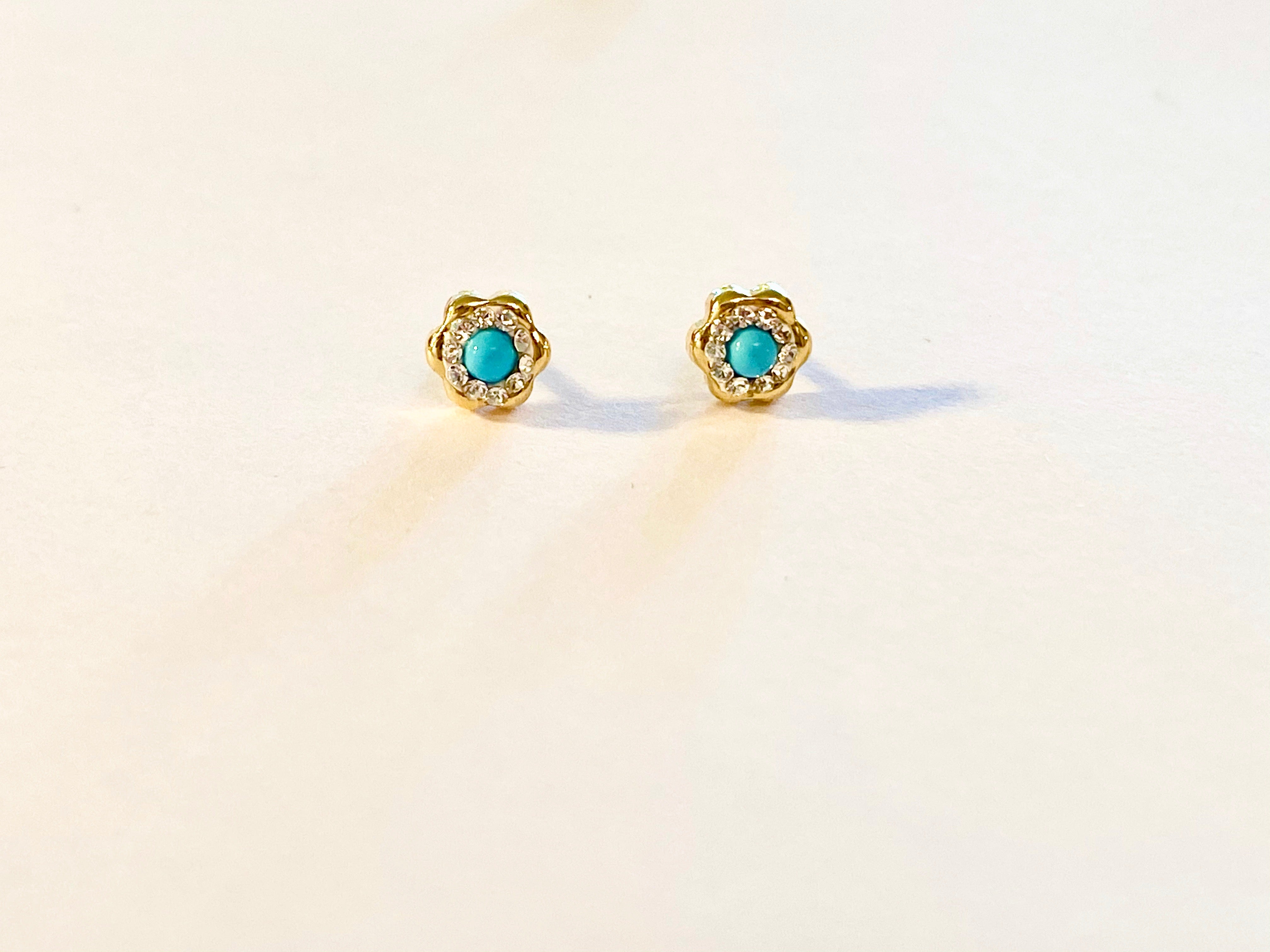 Vintage Guilloche Enamel Rhinestone Screw Back Earrings Blue Pink Floral  Gold Tone Rectangle Setting - Etsy