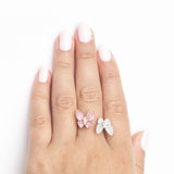 Butterfly Kisses Ring Pink