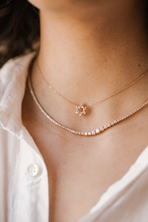 The Mazel Baguette Necklace