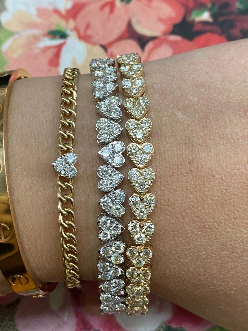 Alternating Endless Love Tennis Bracelet