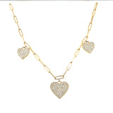 The Vanessa Hearts Triple Necklace