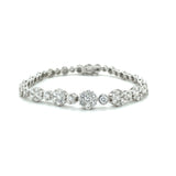 Blooms & Bezel Diamond Tennis Bracelet