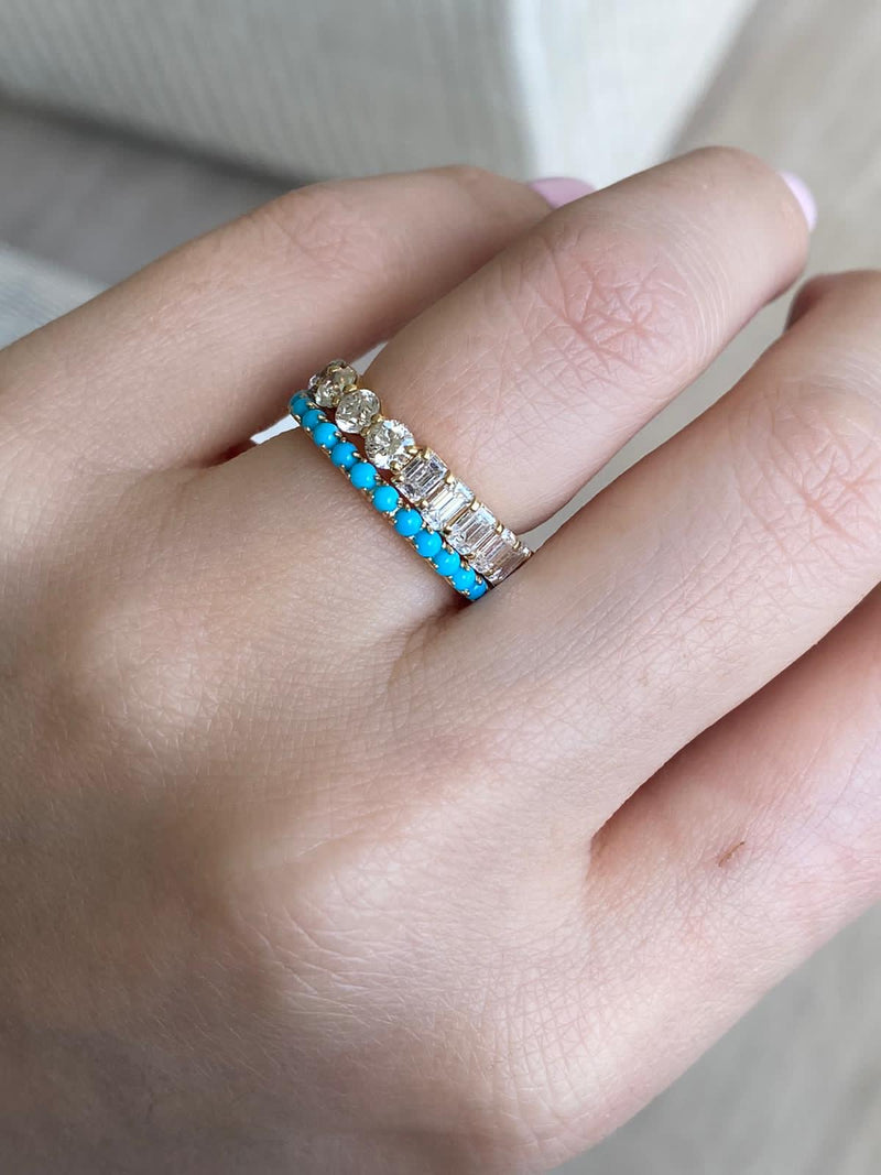 Small Turquoise Eternity Band