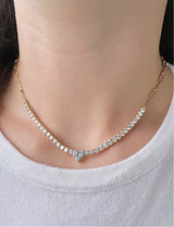 Heart and Paperclip Necklace