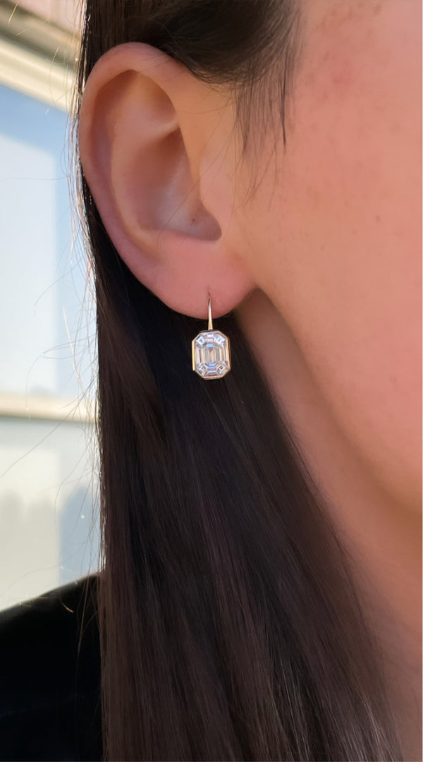 Beauty & The Bezel Drop Earrings