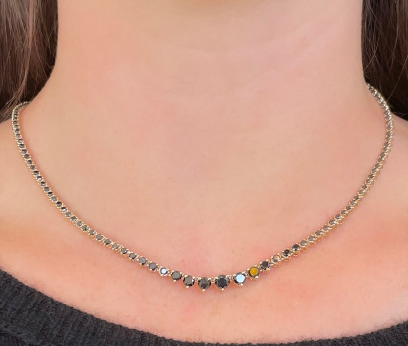 The Deb Tennis Necklace Colored Stone