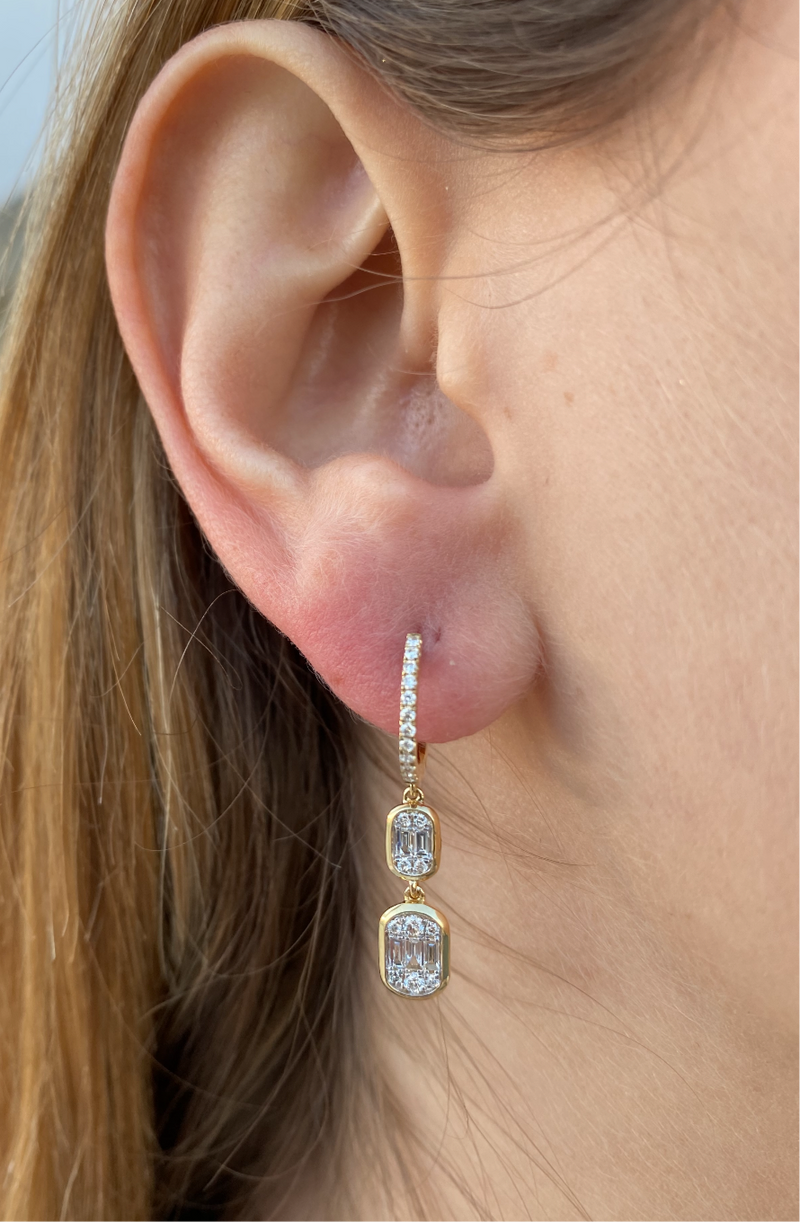 The Baguette Hang Earrings