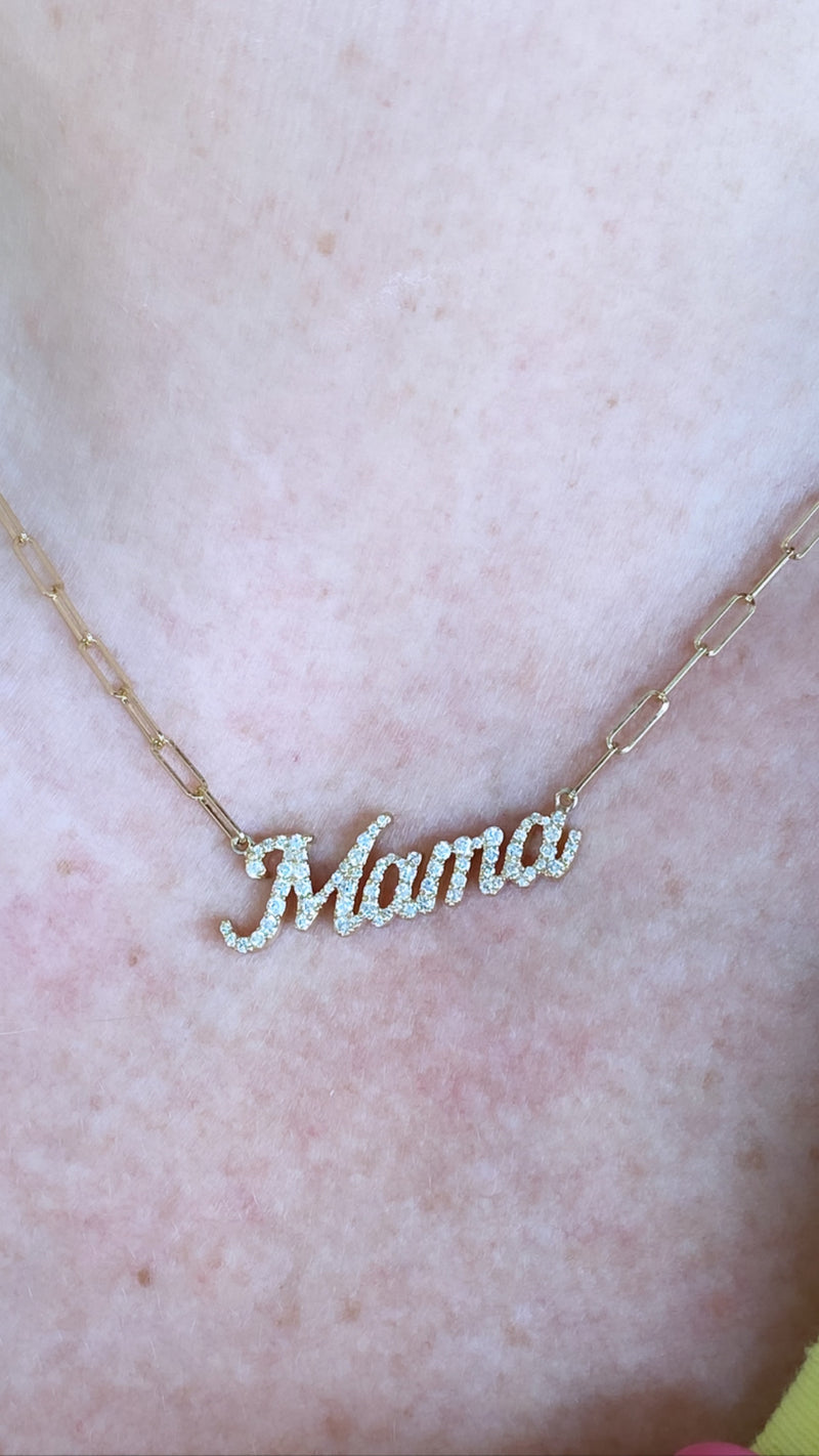 Mama Paperclip Necklace
