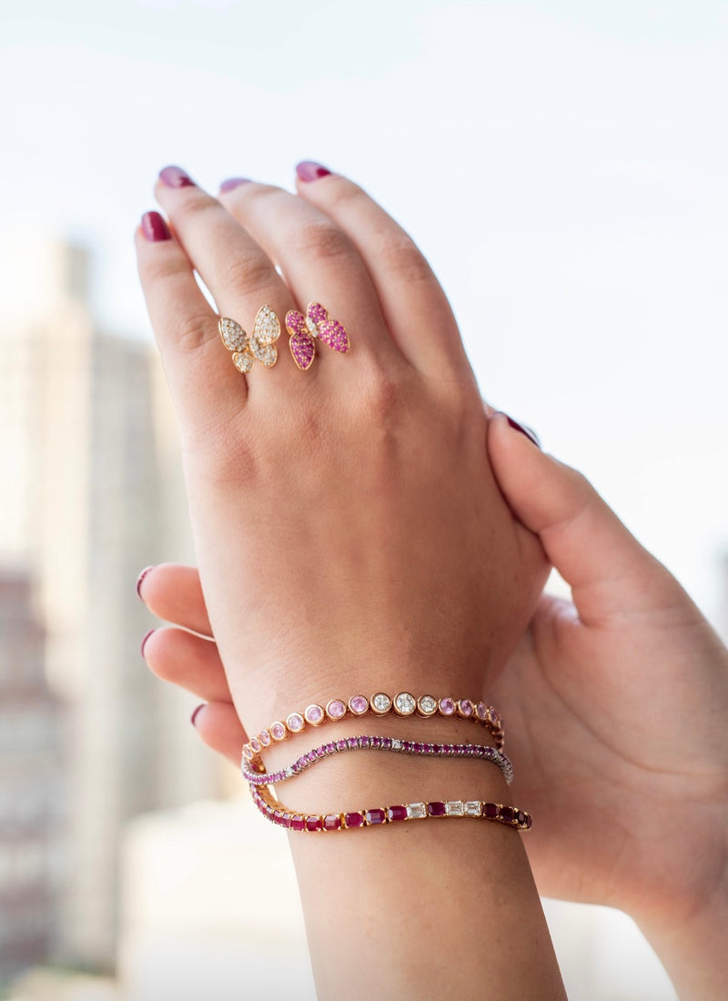 Butterfly Kisses Ring Pink