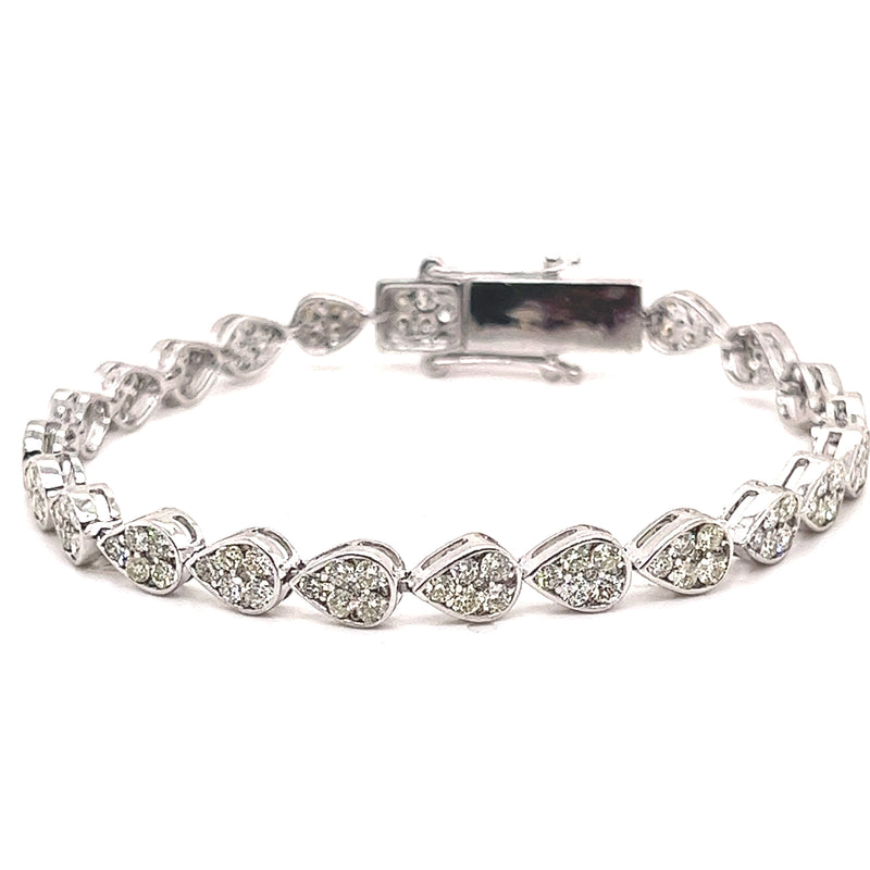 Bezeled Pear Tennis Bracelet