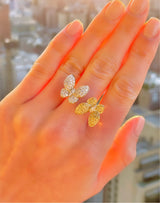 Butterfly Kisses Ring Yellow Sapphire