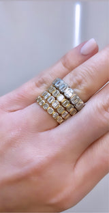 Bezeled Emerald Eternity Band