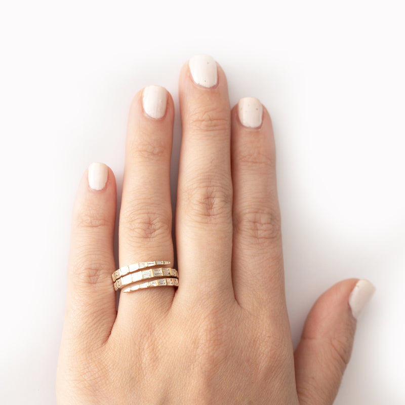 The Baguette Spiral Ring