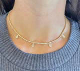 The Pear Tennis Charm Choker