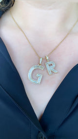 Baguette Initial Charm