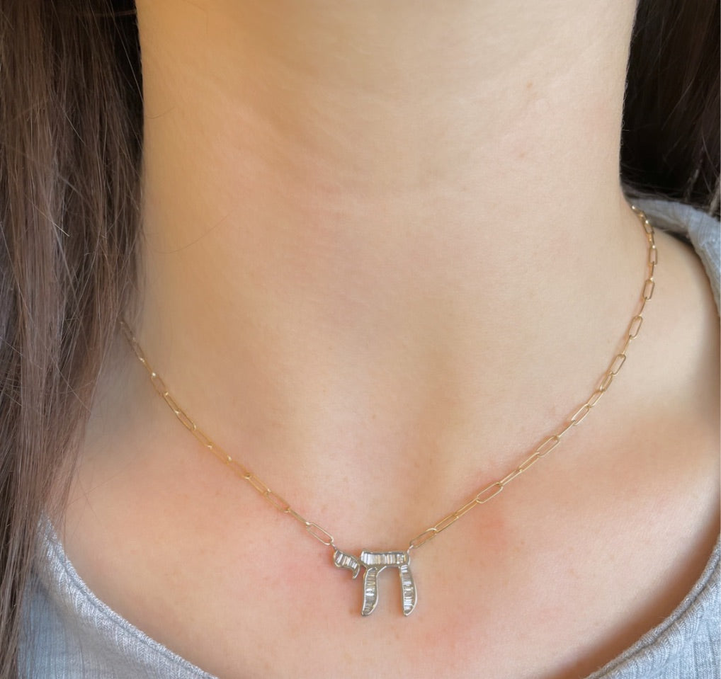 The L'Chaim Paperclip Necklace