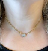 The Gigi Bezel Paperclip Necklace